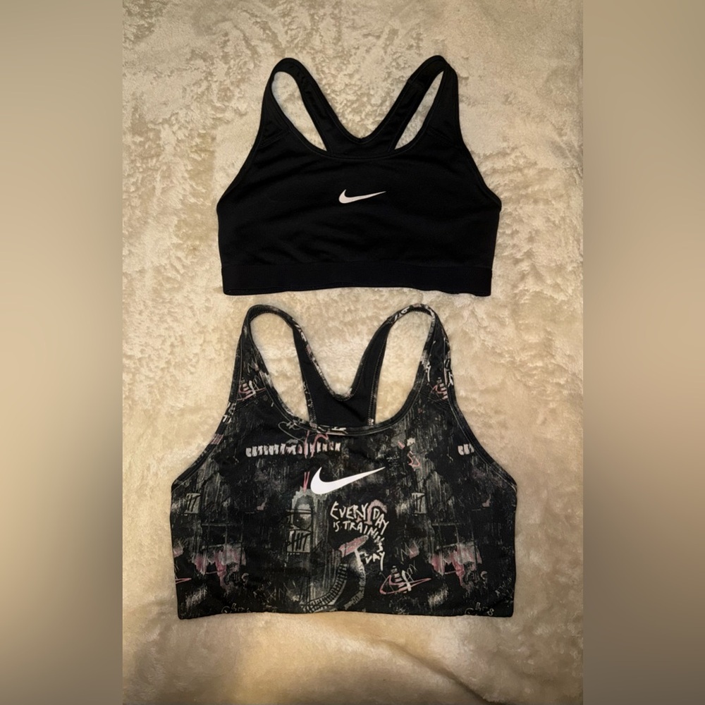 Nike Pro Sports Bra Bundle Small Black Grey Pink Dri Fit Gym Running Athletic